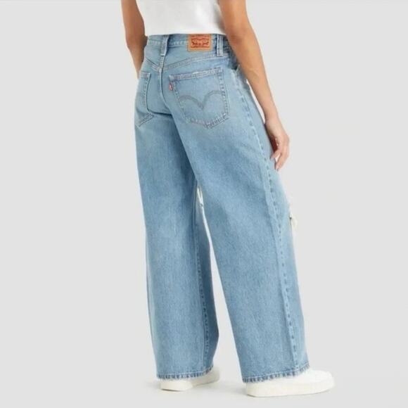 NWT Levi's '94 Baggy Wide Leg Distressed Mid Rise Loose Women’s Jeans size 30 - Picture 3 of 12